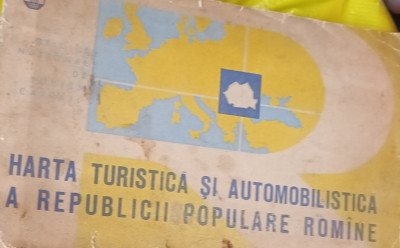 HARTA TURISTICA SI AUTOMOBILISTICA A REPUBLICII POPULARE ROMANE foto