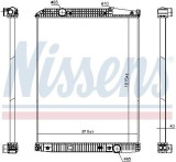 Radiator racire motor Mercedes Actros, Actros MP2 / MP3 Motor 1831, 1831 AK, 1831 K, 1831 L, 1831 LL, 1831 LS, 1831 S, 1832, 1832 AK, 1832 K, 1835,