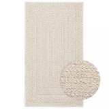 vidaXL Covor &bdquo;ZIZUR&rdquo; crem aspect iuta pentru interior și exterior