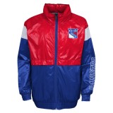 New York Rangers geacă pentru copii cu glugă Goal Line Stance Full-Zip Windbreaker - Dětsk&eacute; L (13 - 14 let), Outerstuff