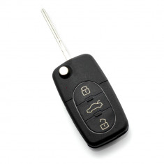 CARGUARD - Audi - carcasa cheie tip briceag cu 3+1 butoane (1 buton de panica) si baterie 1616 foto