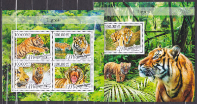 DB1 Fauna Mozambic Tigri MS + SS MNH foto