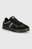 Tommy Jeans sneakers TJM LEATHER RETRO CUPSOLE culoarea negru, EM0EM01414