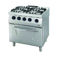Masina de gatit pe gaz-4 arzatoare si cuptor electric-80x70cm