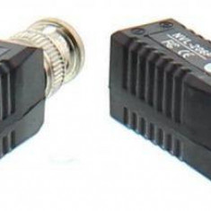 Video balun HD prin UTP/FTP BNC - 2 pini terminali cu clip pentru cablu Well