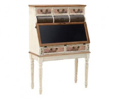 Birou secretaire Antique mesteacan/brad/fier, maro, 87 x 40 x 128,5 cm foto