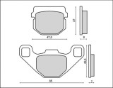 Set placute frana CPI Hussar - Popcorn &ndash; Peugeot Buxi &ndash; Speedfight &ndash; Squab &ndash; Trekker &ndash; Vivacity &ndash; PGO Big Max &ndash; Suzuki Address &ndash; Sepia