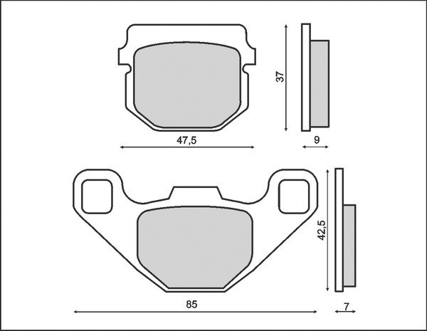 Set placute frana CPI Hussar - Popcorn &ndash; Peugeot Buxi &ndash; Speedfight &ndash; Squab &ndash; Trekker &ndash; Vivacity &ndash; PGO Big Max &ndash; Suzuki Address &ndash; Sepia