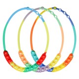 Cumpara ieftin Set 3 coliere interactive Tilcare, silicon, multicolor, reglabil, pentru copii 5 ani