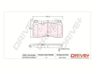 Dr!ve+ DP1010.10.0533 set placute frana,frana disc foto