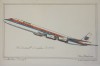 CARTE POSTALA AVION MC DONNELL-DOUGLAS DC-8-61. ROY ANDERSON. SERIA COLECTOR, Necirculata, Printata