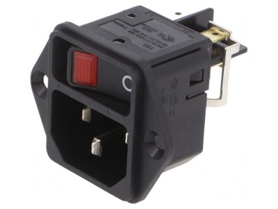 Conector Alimentare AC 15A 250V IEC 60320 foto