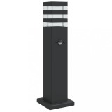 Cumpara ieftin Lampa exterioara de podea cu senzor, negru, 50 cm, aluminiu