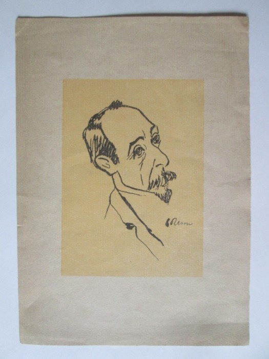 Ex-libris 160 x 114 mm semnat Camil Ressu