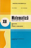 Matematica. Manual pentru clasa a XII-a. Elemente de analiza matematica (1997)