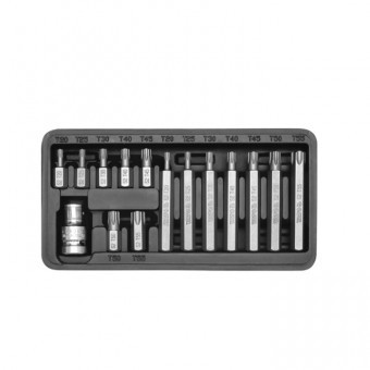 Set biti imbus torx 15 piese, cu adaptor 1/2&#039;&#039;