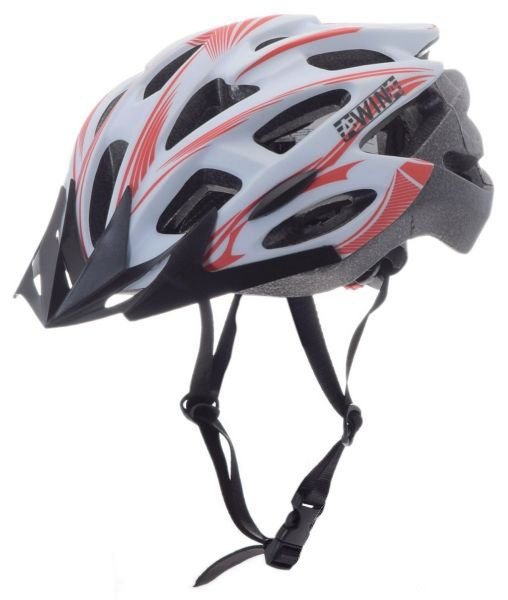 Casca ciclisti MTB Awina, marime M (55cm - 58cm), culoare alb/rosu PB Cod:AWR0454