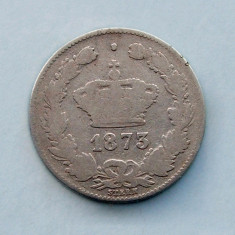 ROMANIA - 50 Bani 1873 - Argint 2.5 g foto