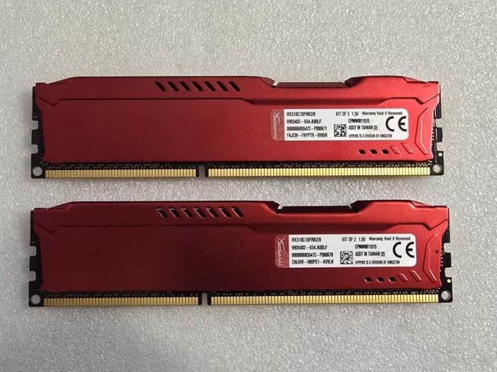 Kit memorie RAM desktop Kingston HyperX FURY 8GB (2x4GB) DDR3 1866MHz HX318C10FRK2/8
