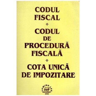 colectiv - Codul fiscal - Codul de procedura fiscala - Cota unica de impozitare - 102523 foto