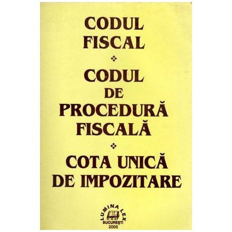 colectiv - Codul fiscal - Codul de procedura fiscala - Cota unica de impozitare - 102523