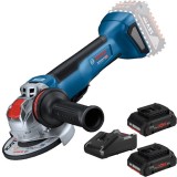 Bosch GWX 18V-10 P X-LOCK + ProCORE + GAL 18V-40 - Polizor unghiular 125 mm + Set 2 acumulatori si incarcator Li-Ion 18 V 4 Ah