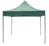 Cort Pavilion Pliabil 3x3m Verde Impermeabil Poliester, Cadru Metalic, Gradina/Curte/Evenimente