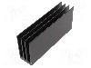 Radiator extrudat, aluminiu, 150mm x 35mm, neagra, FISCHER ELEKTRONIK - SK 654 150 SA