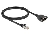 Prelungitor Ethernet S/FTP Cat 6a, 1m, RJ45 soclu/mufă