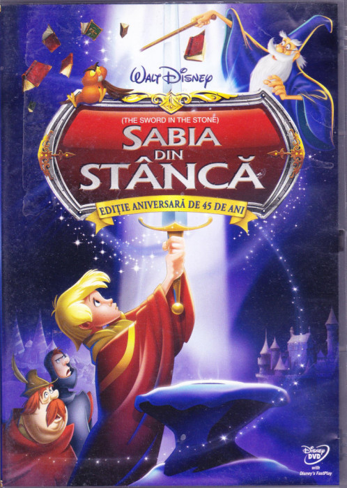 DVD animatie: Sabia din stanca ( Disney ; stare foarte buna; dublat romana )