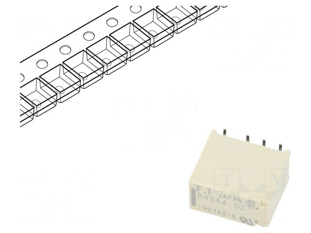 Releu Electromagnetic DPDT 4,5V DC 2A