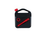 Canistra din plastic 5L pentru combustibil, cu palnie, neagra