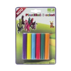 Plastilina Colorata ECADA, 90 g, 6 Culori/Set, Batoane de Plastilina, Plastilina Colorata, Plastilina pentru Copii, Plastilina pentru Modelat, Plastil foto