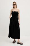Abercrombie &amp; Fitch rochie culoarea negru, maxi, evazată, KI159-5569