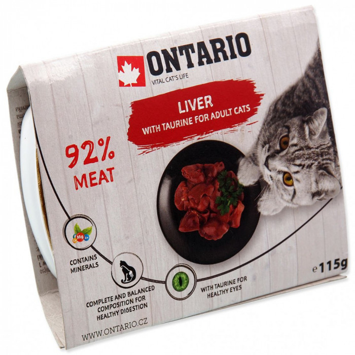 Hrană umedă ONTARIO Ficat cu taurină 115 g