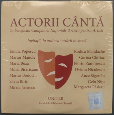 CD ORIGINAL SIGILAT: ACTORII CANTA (COMPOZITII DE MARGARETA PASLARU) [2014] foto