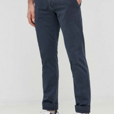 Pepe Jeans pantaloni Sloane barbati, culoarea albastru marin, drept