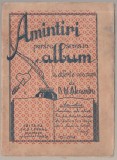 D. M. Alexandru - Carte de amintiri de scris in albume la diferite ocaziuni, 1934