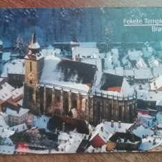 M3 C3 - Magnet frigider - tematica turism - Brasov Biserica Neagra - Romania 44