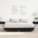 VidaXL Cadru de pat Stejar Negru 200x200 cm Lemn Ingineresc