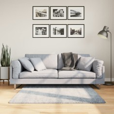 vidaXL Covor pufos &quot;PAMPLONA&quot; fire &icirc;nalte albastru modern 120x120 cm 375321