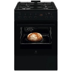 Aragaz Electrolux LKK660220K, Mixt, 4 arzatoare , Siguranta plita, Aprindere integrata, Cuptor electric, Plus Steam, AirFry, Timer, Grill electric, Cl
