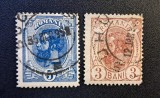 Regele Carol I ("Gromic / Cifre Jos" &amp; "Cifre &icirc;n Cercuri") - 5 Bani (Ștampilă Datată "25 DEC 95") &amp; 3 Bani Roșu-Carmin (Ștampilă "FOCȘANI 12 JAN") RO2