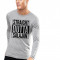 Bluza barbati gri cu text negru - Straight Outta Salajan - S