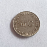 1/10 Gulden 1966 argint Antilele Olandeze, America Centrala si de Sud