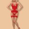Pasiunea Roșie - Set corset și tanga, roșu, S/M