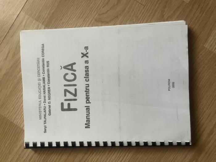Manual fizica clasa a X-a