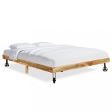 Cumpara ieftin Cadru de pat, 200 x 200 cm, lemn masiv de mango