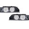 Set dispersor far BMW Seria 5 (E39), 01.1996-08.2000, fata, partea stanga+dreapta, TYC, piulita din plastic; lucas fumuriu; contine lentilele interio