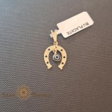 Cumpara ieftin Pandantiv potcoava cu ochi protector , placat cu aur 18K